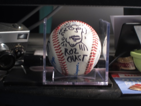 Roz Chast baseball [photo: Robert Birnbaum]